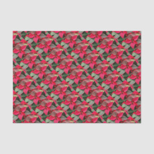 Seda Papel de envolvimiento de poinsettia roja