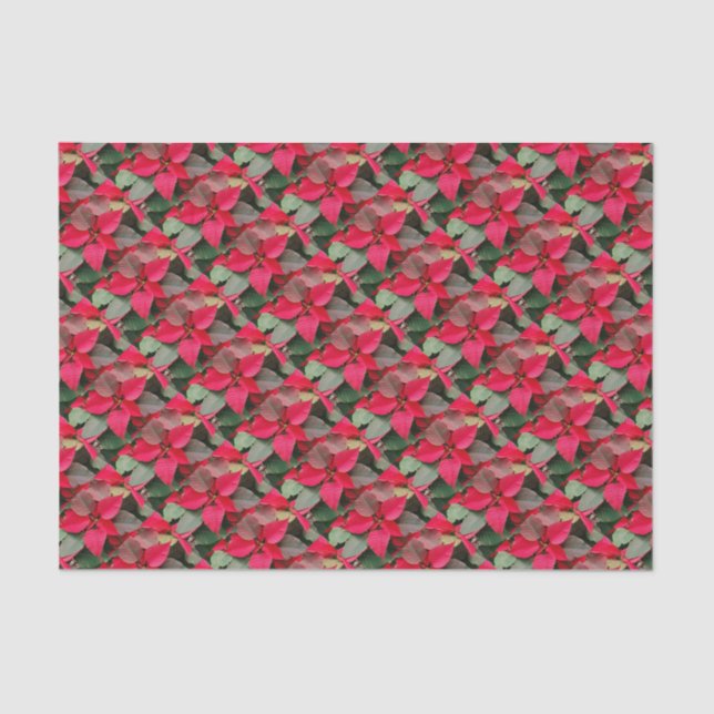 Seda Papel de envolvimiento de poinsettia roja (Anverso)