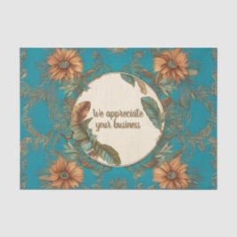 Seda Papel de envolvimiento de tejidos con plumas de pe