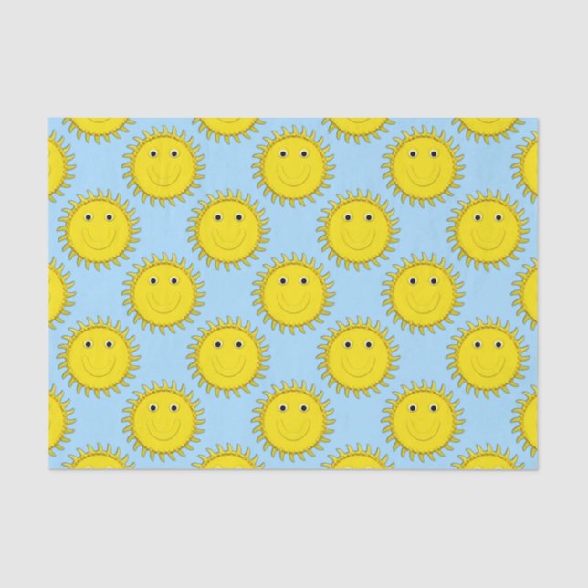 Seda Papel de envolvimiento de tejidos Sunshine Face-Bl (Anverso)