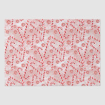 Papel de envolvimiento rosado Candy Cane