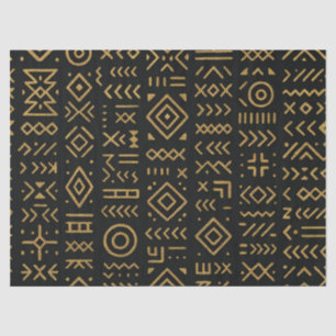 Seda Papel de envolvimiento tribal Afro Luxe Black & Go