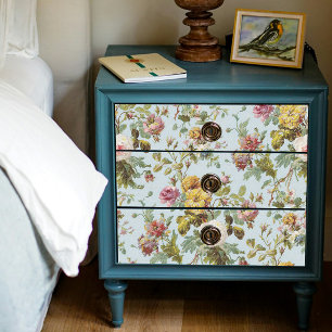 Seda Papel de fondo Rosa Floral Bouquet Vintage Decoupa