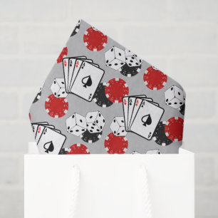 Seda Papel de juego de Fiesta de poker de Light Gray Ca