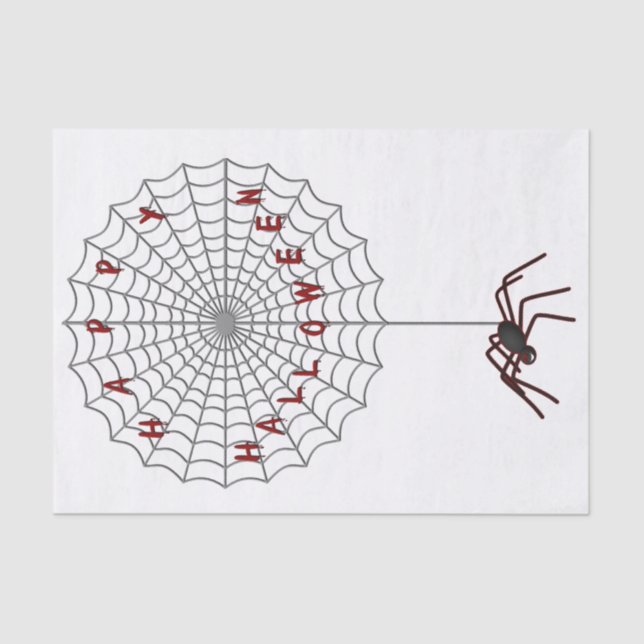 Seda Papel de la araña feliz de Halloween (Anverso)