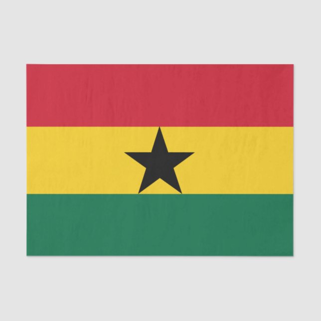 Seda Papel de la bandera de Ghana y moda (Anverso)