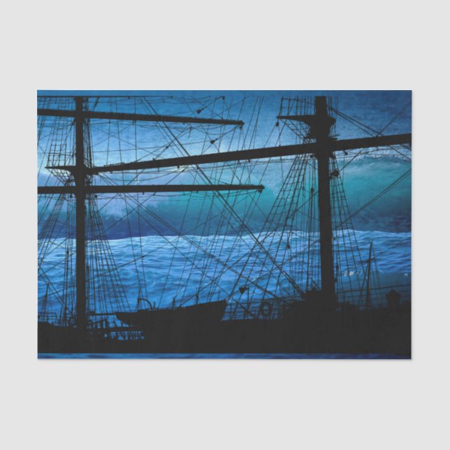 Seda Papel de la descomposición del barco de vela del O (Anverso)