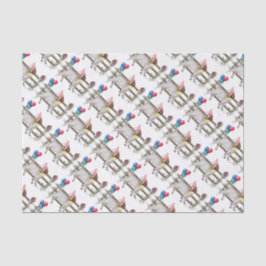 Seda Papel de la fiesta de cumpleaños con estampado de