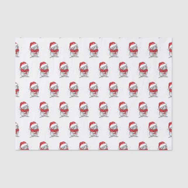 Seda Papel de la melodía Santa hat Penquin (Anverso)