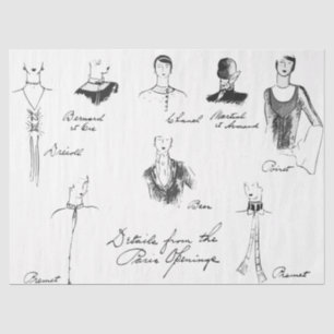 Seda Papel de la moda en Francia de 1925