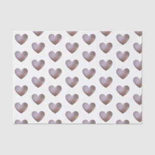 Seda Papel de la perla y el tejido cardíaco morado