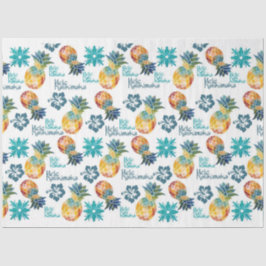 Seda Papel de la piña hawaiana e hibiscus