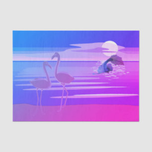 Seda Papel de la sirena y el tejido de flamenco