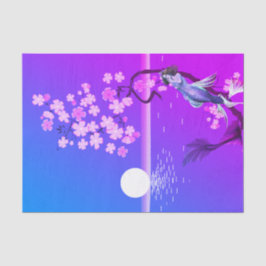 Seda Papel de la sirena y la luna