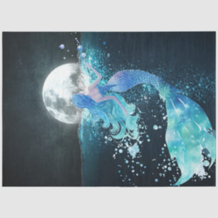 Seda Papel de la sirena y la luna