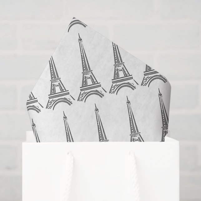Seda Papel de la Torre Eiffel (Bolsa de regalo)