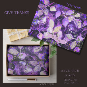Seda Papel de lavanda mística y deshielo dorado