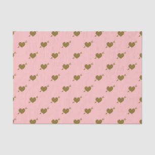 Seda PAPEL DE LLAMADO DE TEJIDOS DE COLOR ROSA Y Oro Gr