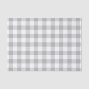 Seda Papel de los tejidos de Gingham gris y blanco