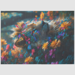 Seda Papel de los tejidos de los leones