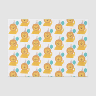 Seda Papel de los tejidos de los leones de cumpleaños