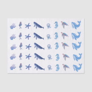 Seda Papel de los tejidos - sirena de la casa del mar