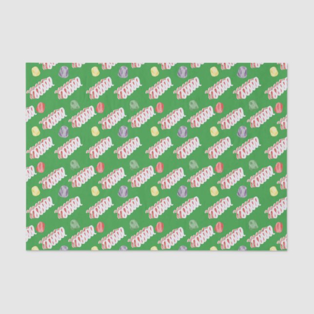 Seda Papel de mango de vintage navideño (Anverso)