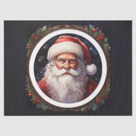 Seda Papel de manualidad de decoupage de Santa vintage 
