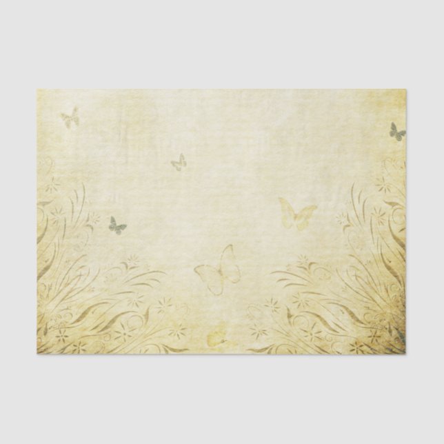Seda Papel de mariposa vintage (Anverso)