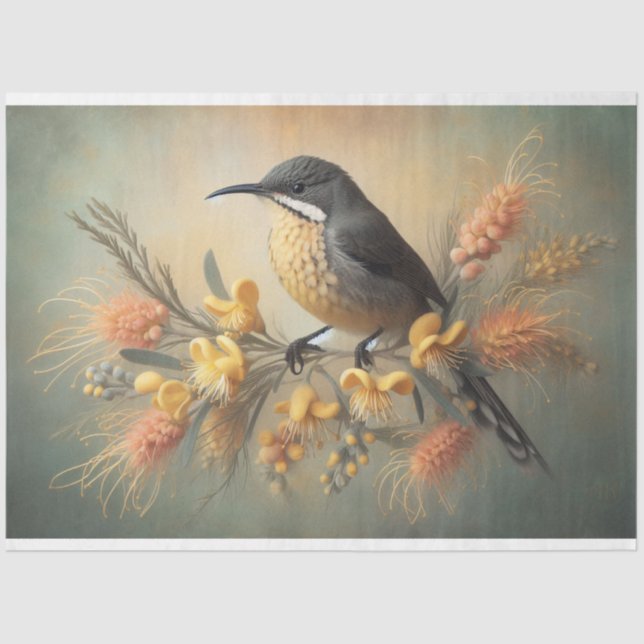 Seda Papel de melocotón de papel de descomposición Flor (Anverso)