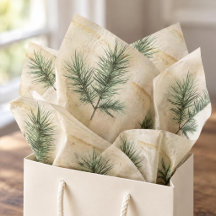 Papel de Navidad con motivos de ramas de pino en a