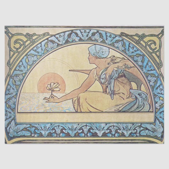 Seda Papel de Nouveau Decoupage del arte (Anverso)