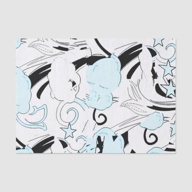 Seda Papel de nubes Burst Tissue (Anverso)