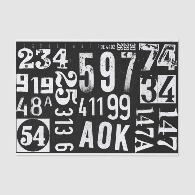 Seda Papel de números para la descomposición y el colla (Anverso)