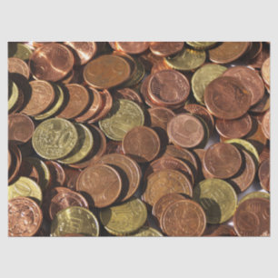 Seda papel de papel de las monedas de dinero