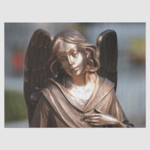 Seda papel de papel de tejido de ángel de bronce