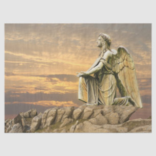 Seda papel de papel de tejido de ángel preguntando