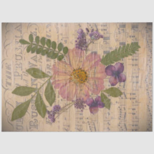 Seda Papel de papel pintado de hojas y flores