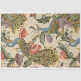 Seda Papel de pavo real y descomposición floral