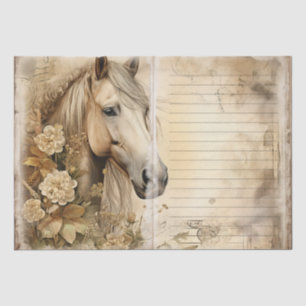 Seda Papel de periódico basura chic de Horse Shabby