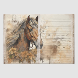 Seda Papel de periódico basura chic de Horse Shabby