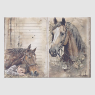 Seda Papel de periódico basura chic de Horse Shabby