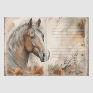 Seda Papel de periódico basura chic de Horse Shabby