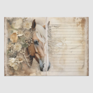 Seda Papel de periódico basura chic de Horse Shabby