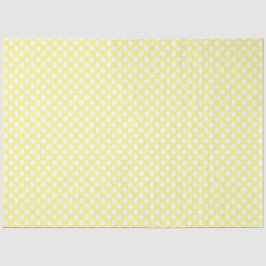 Seda Papel de punto de polka amarillo y blanco