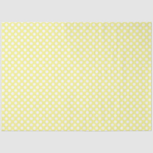 Seda Papel de punto de polka amarillo y blanco
