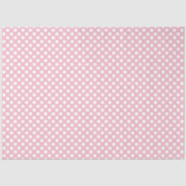 Seda Papel de punto de polka rosa y blanco
