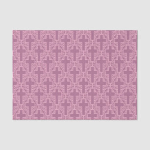 Seda PAPEL DE RAPAS DE COLOR rosa/morado de la Cruz Orn