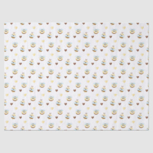 Seda Papel de regalo Abejas y Corazones Lindos