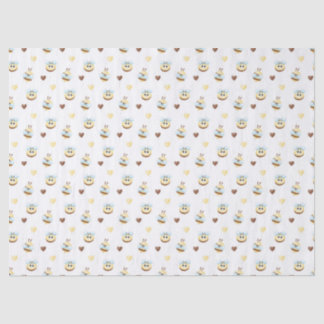 Seda Papel de regalo Abejas y Corazones Lindos